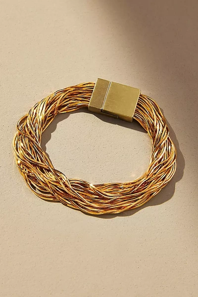 Anthropologie Chunky Layered Bracelet In Gold
