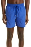Palm Angels X Vilebrequin Logo-patch Swimming Shorts In Blue
