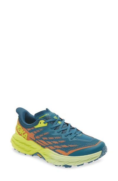 Hoka Speedgoat 5 Running Shoe In Blue Coral / Evening Primrose