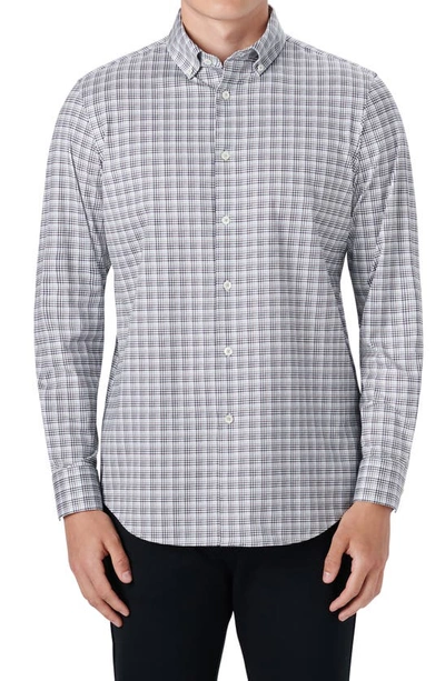 Bugatchi Ooohcotton® Plaid Button-down Shirt In Platinum