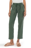 Kut From The Kloth Drawcord Waist Crop Pants In Pine