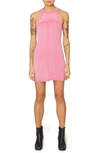 Eckhaus Latta Lapped Racerback Cotton Jersey Minidress In Petunia