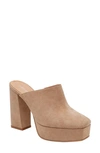 Lisa Vicky Badab Platform Mule In Tan Camel