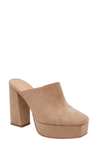 Lisa Vicky Badab Platform Mule In Tan Camel