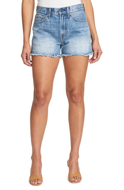 Pistola Nova High Waist Relaxed Cutoff Denim Shorts In Blossom