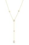 Roberto Coin 18k Yellow Gold Diamonds By The Inch Diamond Bezel Lariat Necklace, 16-18 In Yellow Gold