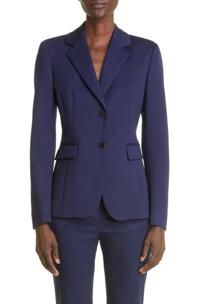 Altuzarra Fenice Stretch Wool Blazer In Berry Blue