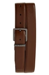 Ted Baker Dolphin Reversible Leather Belt In Tan