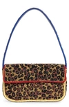 Staud Tommy Beaded Leopard Shoulder Bag In Multi