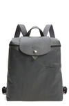 LONGCHAMP MINI LE PLIAGE GREEN RECYCLED CANVAS BACKPACK