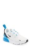 Nike Air Max 270 Little Kids' Shoes In White/black/photo Blue