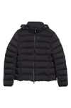 Moncler Cerces Logo Quilted Down Jacket In Black