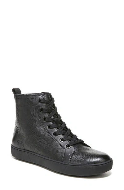 Naturalizer Morrison Hi Womens Leather Water Repellent Casual And Fashion Sneakers In Black Leather