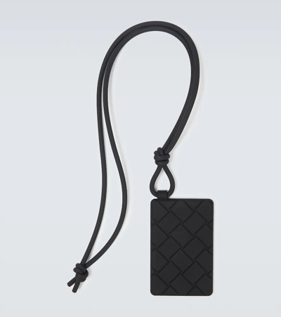 Bottega Veneta Silicone Card Case In Black