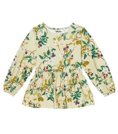 Molo Kids' Renae Printed Cotton-blend Top In Bramble