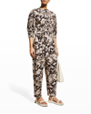 Rebecca Taylor Paisley Printed Self-tie Jumpsuit In Scroll Paisley Es