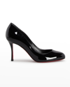 CHRISTIAN LOUBOUTIN DOLLY PATENT RED SOLE PUMPS