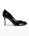 Christian Louboutin Dolly 70 Patent Leather Pumps In Black