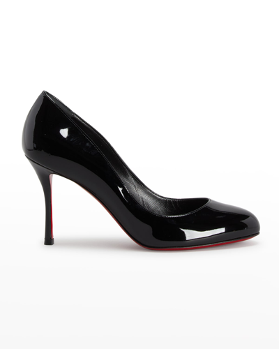 Christian Louboutin Dolly 85 Leather Pumps In Black