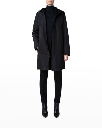 AKRIS PUNTO DUFFLE REVERSIBLE HOODED COAT