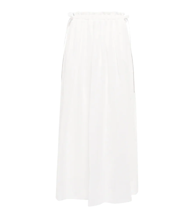 Brunello Cucinelli Cotton Organza Maxi Skirt In White