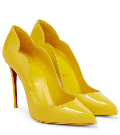 Christian Louboutin Hot Chick 100 Patent-leather Pumps In Sol/lin Sol