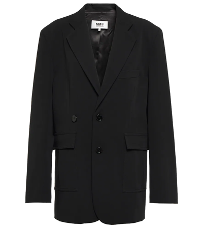 Mm6 Maison Margiela Oversized Single-breasted Blazer In Nero