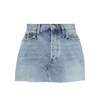 Re/done 90s Organic Denim Shorts In Faded Blue