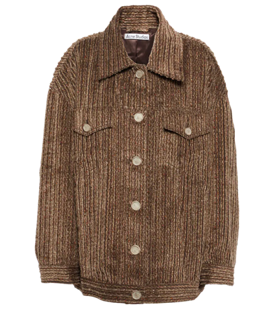 Acne Studios Oversized Corduroy Jacket In Brown