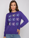 MC2 SAINT BARTH WOMAN SWEATER WITH NO NO NO EMBROIDERY