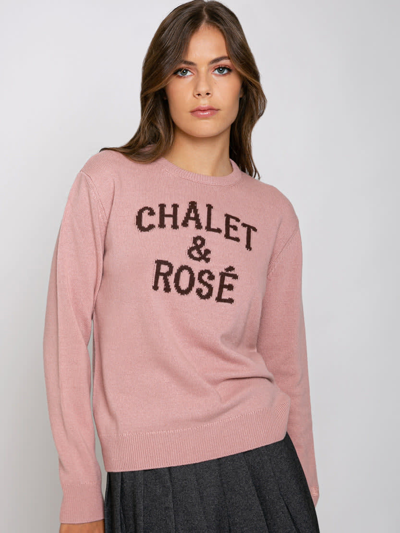 Mc2 Saint Barth Woman Sweater With Chalet & Rosé Print In Pink