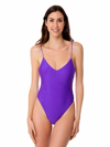 Mc2 Saint Barth Fitted One-piece Swimsuit In Purple