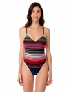 MC2 SAINT BARTH WOMAN ONE PIECE SWIMSUIT WITH STRIPES