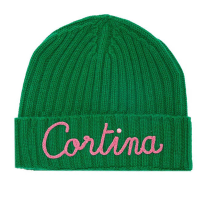 Mc2 Saint Barth Woman Hat With Cortina Embroidery In Green