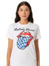 MC2 SAINT BARTH WOMAN COTTON T-SHIRT WITH ROLLING STONES PRINT ROLLING STONES® SPECIAL EDITION