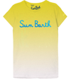 Mc2 Saint Barth Sun Barth Embroidered T-shirt In Yellow