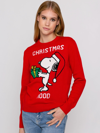 MC2 SAINT BARTH SNOOPY CHRISTMAS MOOD PRINT WOMAN SWEATER PEANUTS SPECIAL EDITION