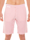 Mc2 Saint Barth Red Stripe Bermuda Short In Red