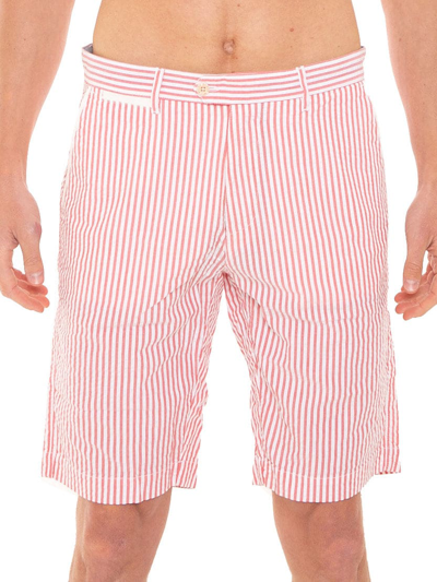 Mc2 Saint Barth Red Stripe Bermuda Short