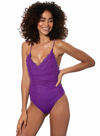 Mc2 Saint Barth Purple One Piece Swimsuit In Purple