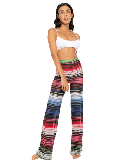 Mc2 Saint Barth Multicolor Striped Multicolor Palazzo Pants