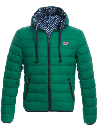 Mc2 Saint Barth Man Double Face Green Down Jacket