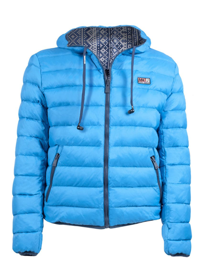 Mc2 Saint Barth Man Double Face Down Jacket In Blue