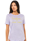 Mc2 Saint Barth Linen T-shirt With Porto Cervo Queen Embroidery In Purple