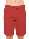Mc2 Saint Barth Linen Bermuda Red Shorts In Red