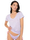 MC2 SAINT BARTH LILAC LINEN WOMANS T-SHIRT