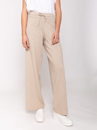 MC2 SAINT BARTH KNITTED BEIGE PALAZZO PANTS