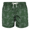 Mc2 Saint Barth Green Embroidered Swim Shorts In Green
