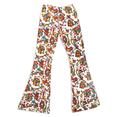 Mc2 Saint Barth Kids' Girls Flared Pants Majolica In Multicolor