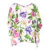 MC2 SAINT BARTH GIRL PONCHO WITH FLOWER PRINT